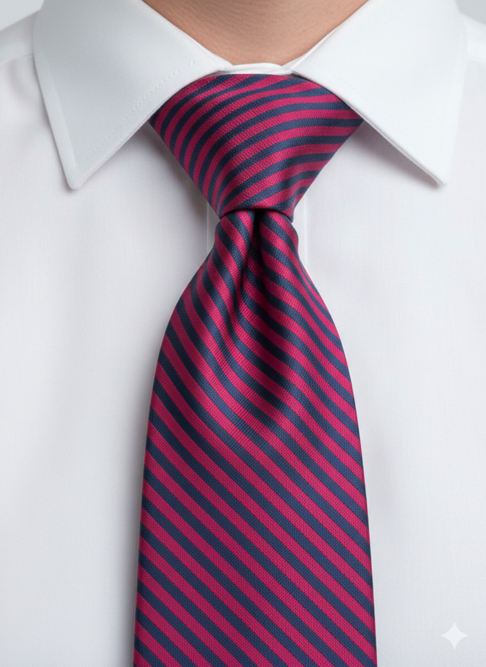 LRL Ralph Lauren red blue diagonal stripe silk tie - 56.5"